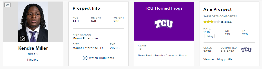 TCU RB Kendre Miller Rookie Profile 