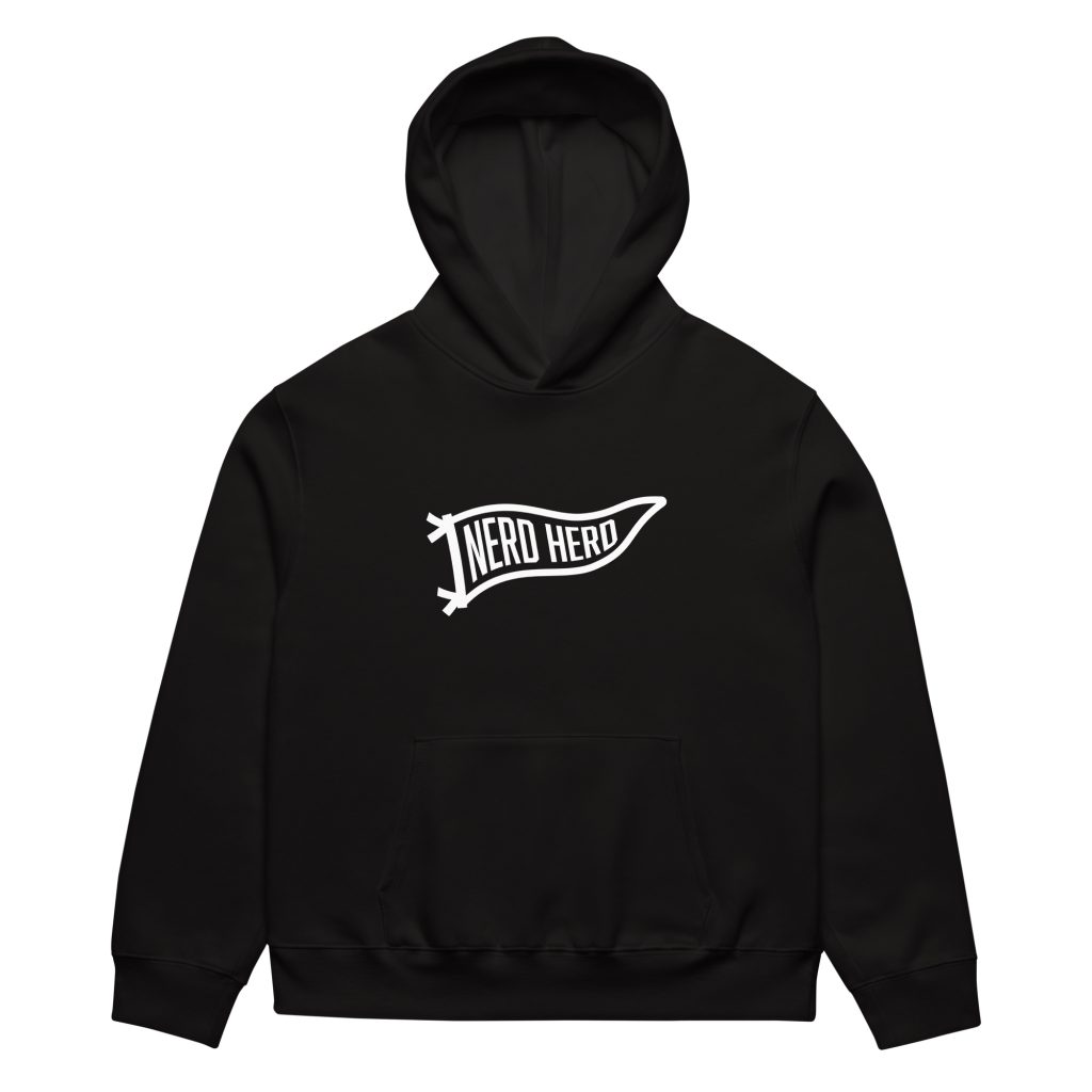 Nerd Herd Pennant Oversized heavyweight hoodie