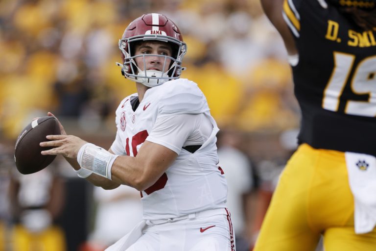 Ty Simpson looks to throw for the 2026 Dynasty Rookie Big Board Rankings Fantasy Football Update