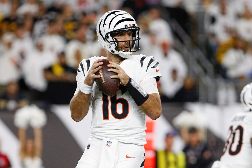 NFL: OCT 16 Steelers at Bengals - Dynasty Nerds Joe Flacco Bengals quarterback highlighted in Week 10 Fantasy Football Trade Advice as a buy-low target for contenders