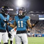 Parker Washington Jaguars wide receiver featured image for Week 10 Fantasy Football Trade Advice highlighting dynasty trade strategy and buy-low players