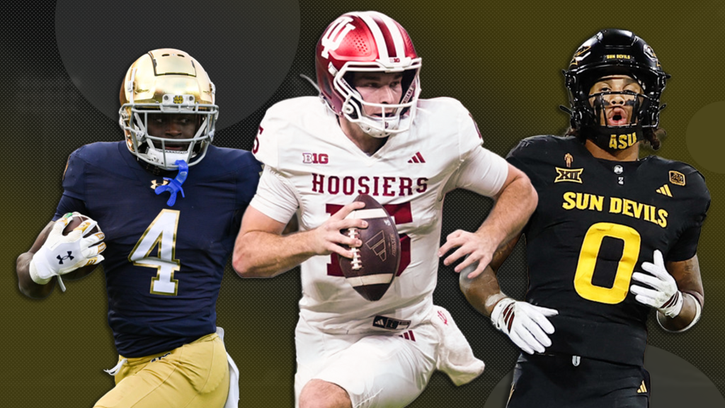 2026 NFL Mock Draft Fernando Mendoza, Jordyn Tyson, and Jeremiyah Love representing top prospects.