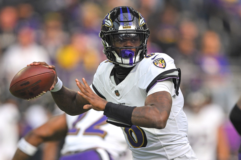 NFL NOV 09 Ravens at Vikings - Dynasty Nerds Lamar Jackson in the Week 2 Rankings Start/Sit Tiers