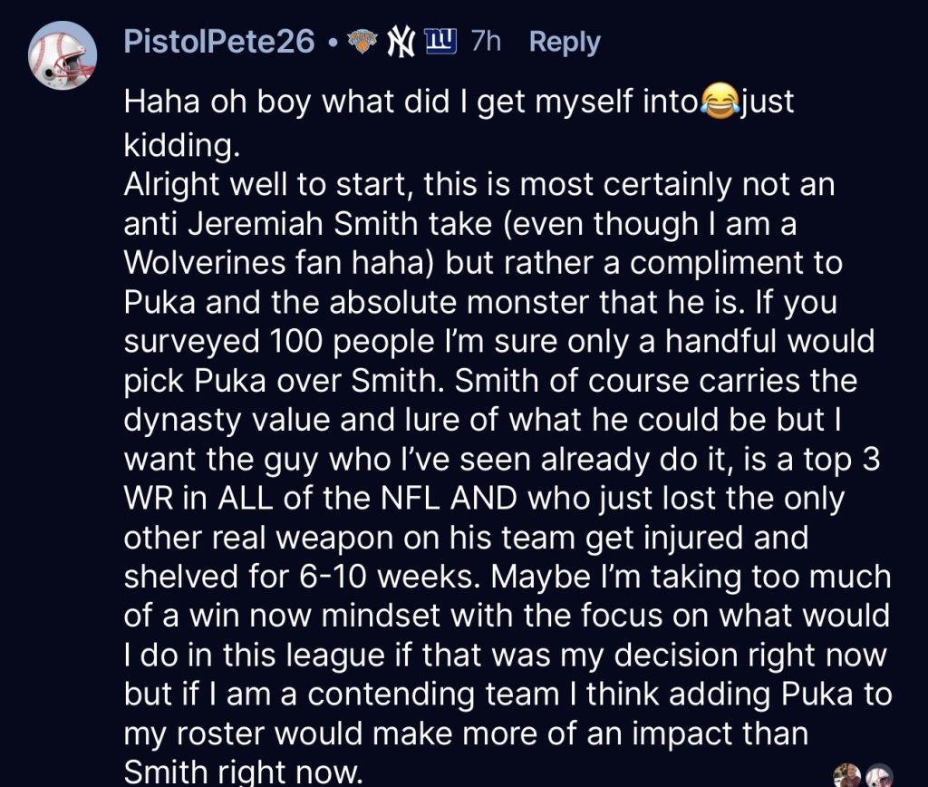 Screenshot - Dynasty Nerds NFL Week 7 Rants, Recap, and Preview | Dynasty Nerds App League